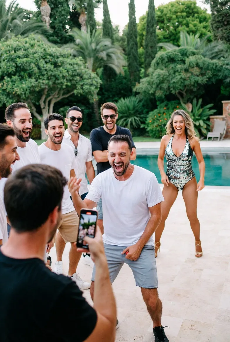 רקדניות גוגו במסיבת רווקים בווילה