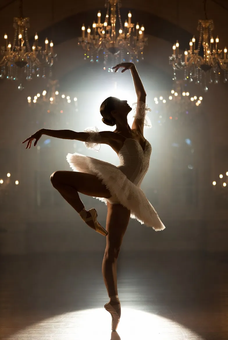 ארבסק קלאסי — רקדנית באלט בתנוחה מושלמת