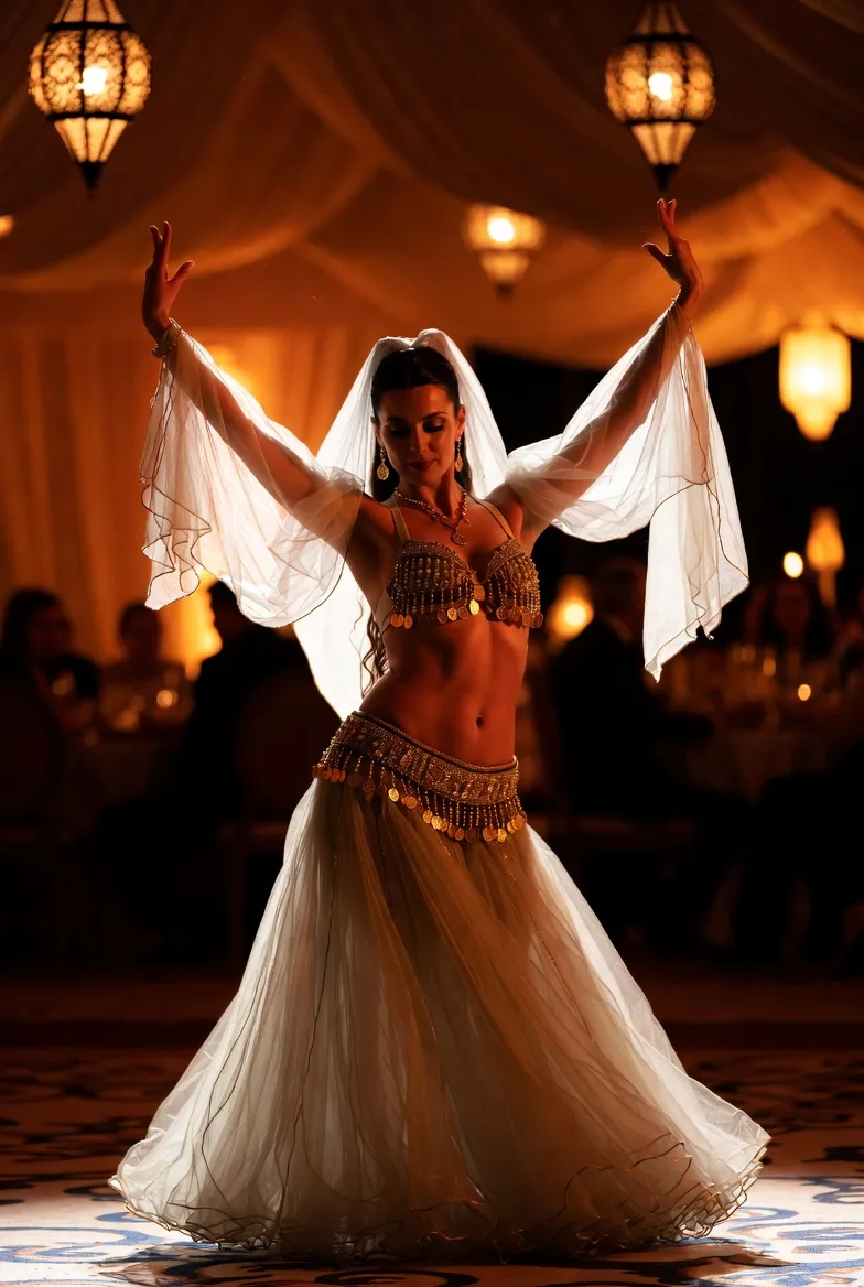 רקדנית בטן בכניסה מיוחדת לבת מצווה