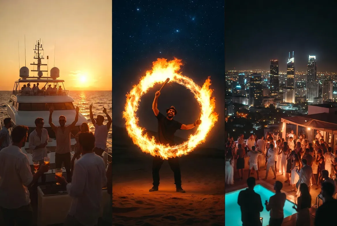 15 רעיונות למסיבת רווקים — וילה, יאכטה, אש במדבר