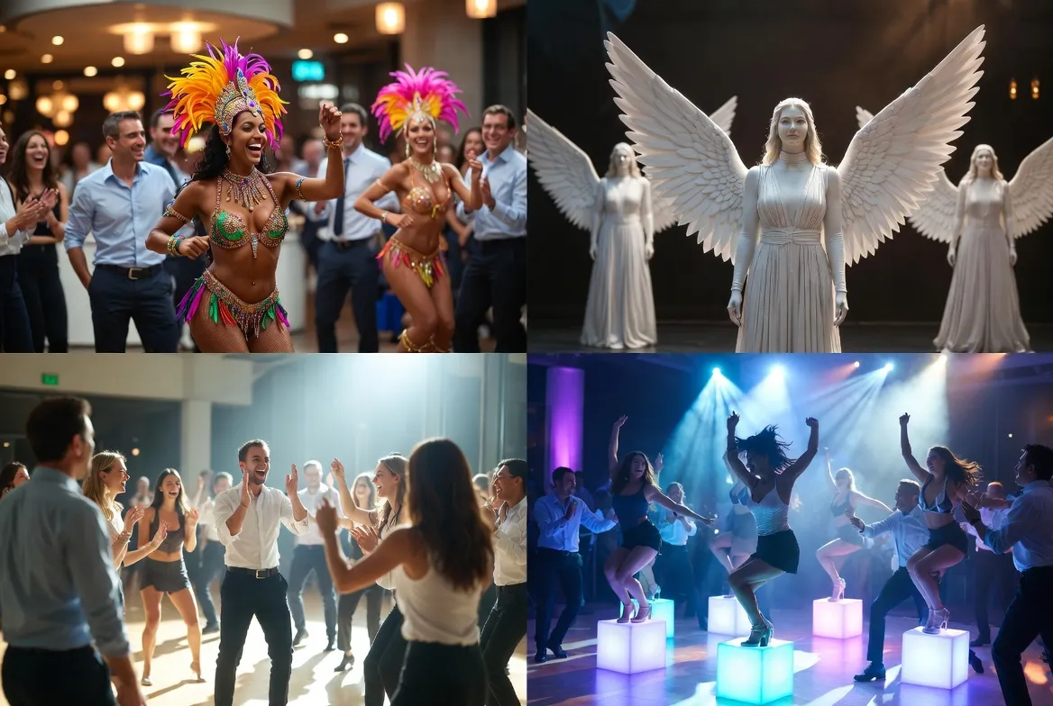 סוגי בידור לאירועי חברה — קבלת פנים, מופע, team building, after party