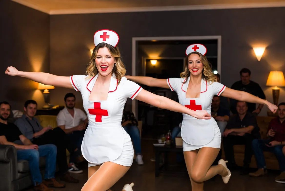 מופע חשפנות דואט — שתי חשפניות מקצועיות באירוע פרטי