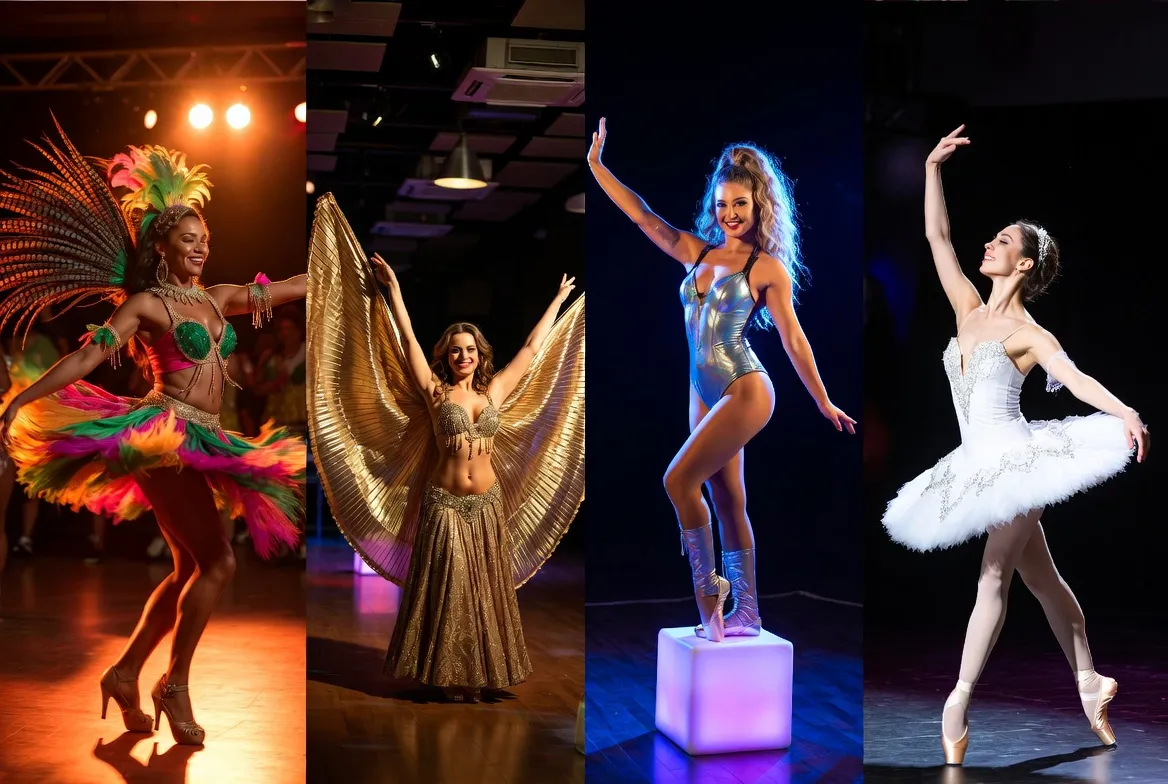 20 סגנונות ריקוד לאירועים — ברזילאי, בטן, גוגו, באלט, ניאון ועוד