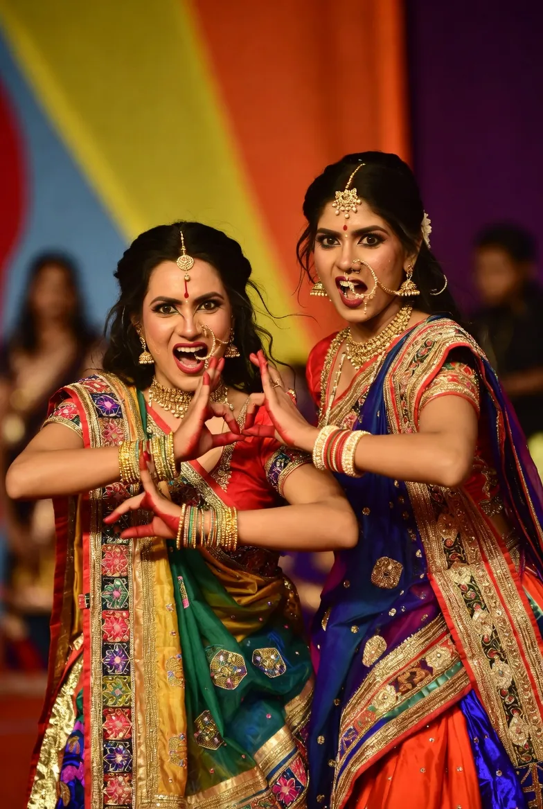 מופע בוליווד באירוע חברה — שלוש רקדניות על הבמה