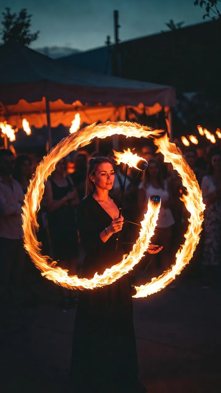 מופע LED צבעוני בבת מצווה — כנפיים זוהרות