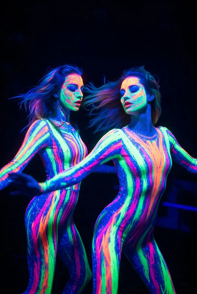 צבעי פנים UV — אורחים זוהרים בחושך