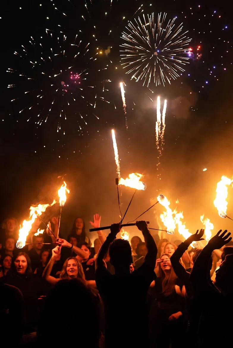 מופע אש בספירה לאחור — סילבסטר 00:00