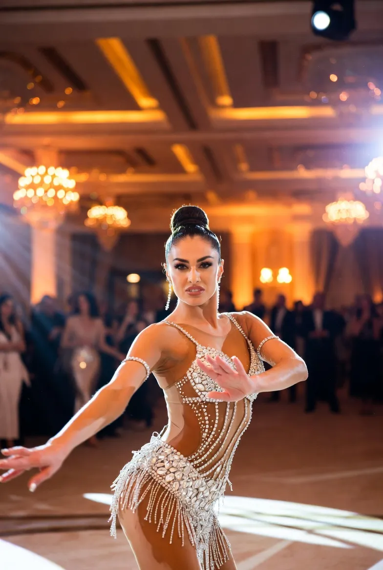 ריקוד אינטראקטיבי של חשפנית עם קהל באירוע פרטי