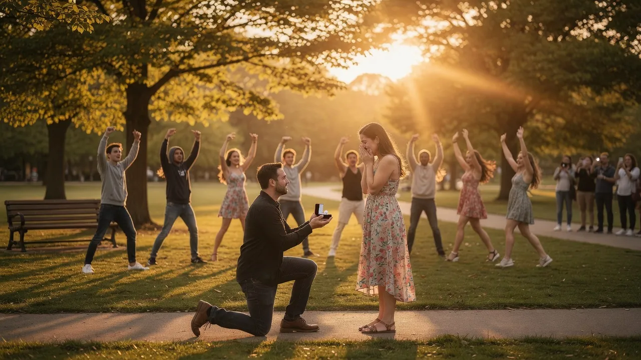 פלאש מוב הצעת נישואין — פארק הירקון, תל אביב 2025