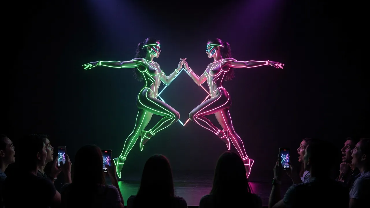 מופע ניאון בבר מצווה של עידו — רמת גן, 2026